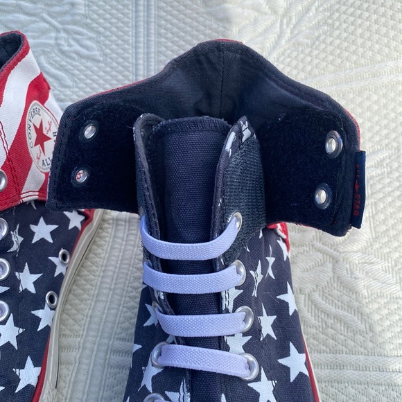 Converse Chuck Taylor All Star High Cut Sneakers American Flag design Junior sz3 - Picture 6 of 9